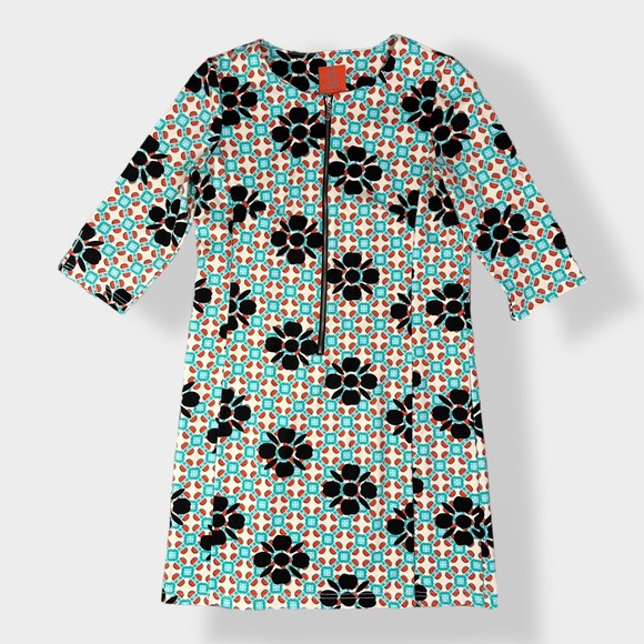 Tracy‎ Negoshian Geometric and floral zip up dress - Picture 1 of 9